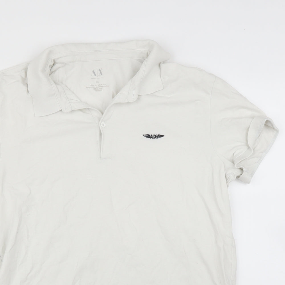 ARMANI Mens White    Polo Size XL