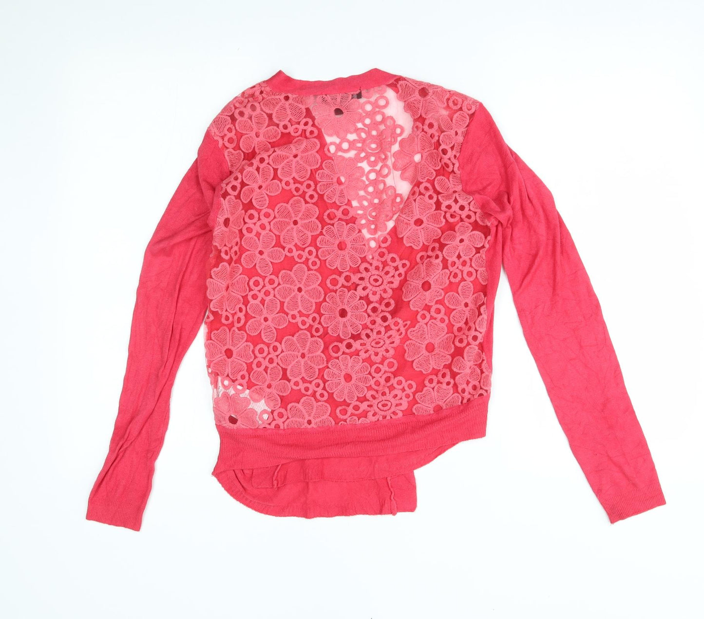 amara Womens Pink Floral  Cardigan Jumper Size 14