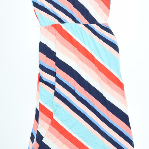 George Womens Multicoloured Striped  A-Line  Size M