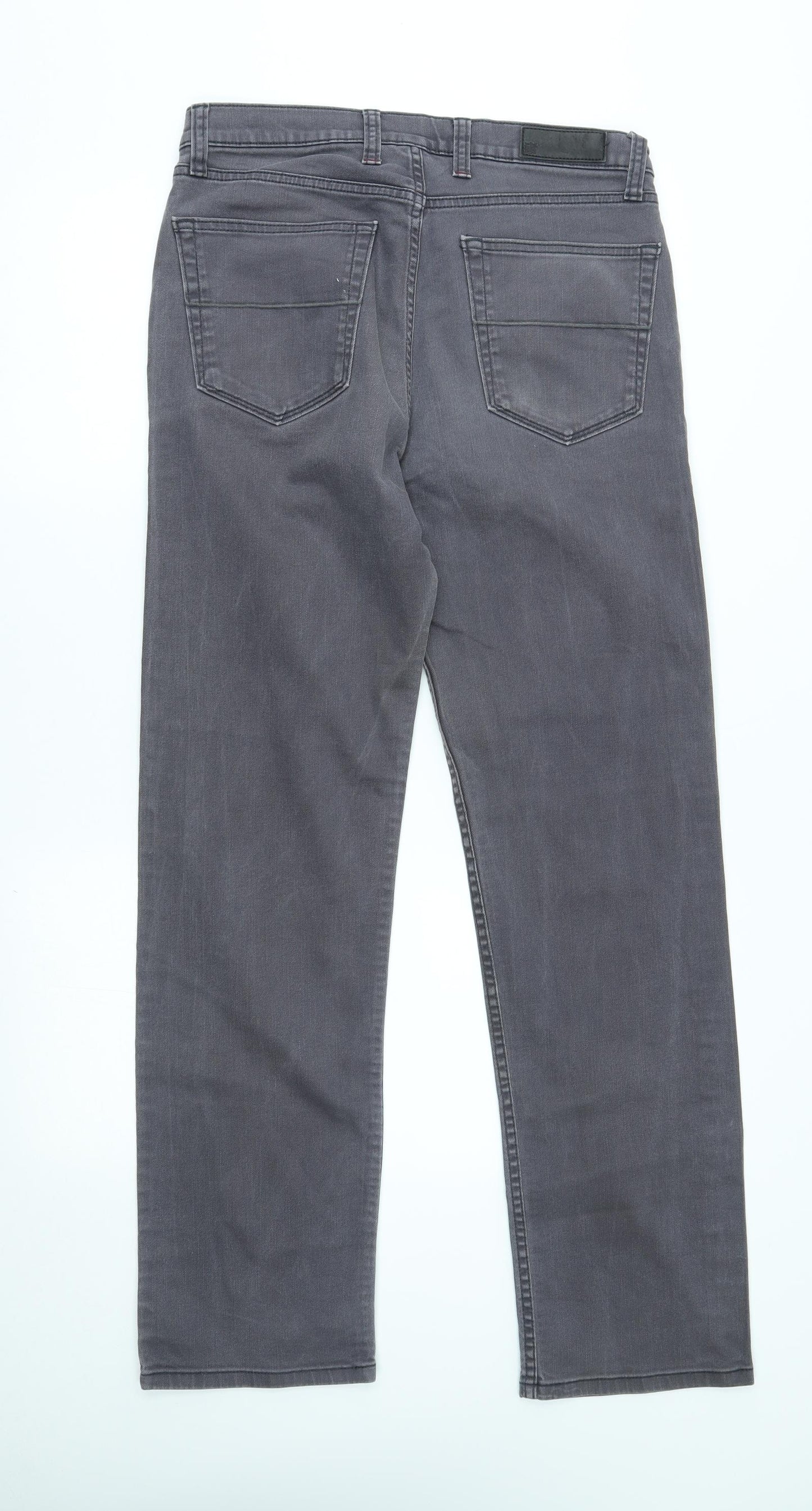 M&S Mens Grey   Straight Jeans Size 32 L33 in