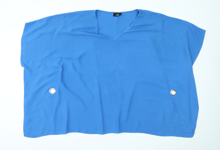 Wallis Womens Blue    Poncho Size XL