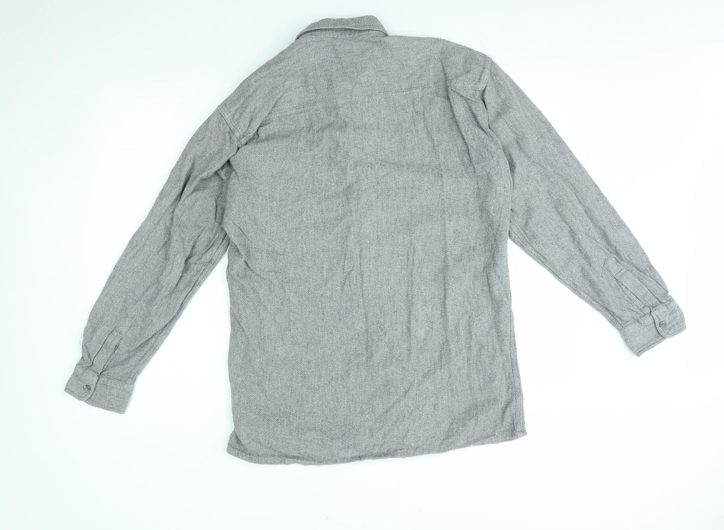 black & brown Mens Grey    Button-Up Size M