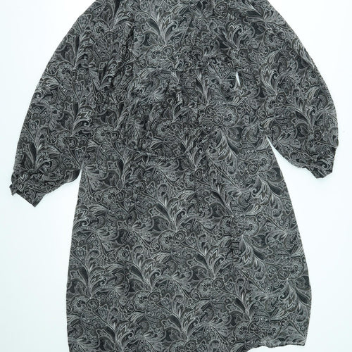 Primark Womens Grey Paisley  A-Line  Size 10