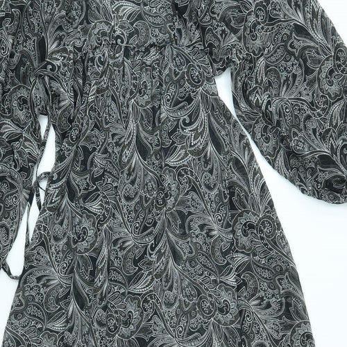 Primark Womens Grey Paisley  A-Line  Size 10