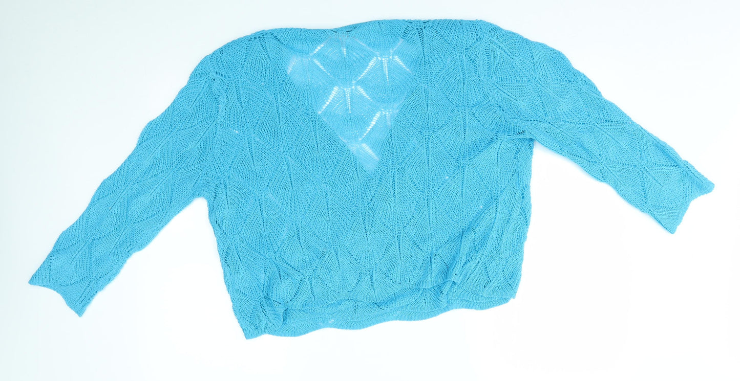 david emanuel Womens Blue   Cardigan Jumper Size L