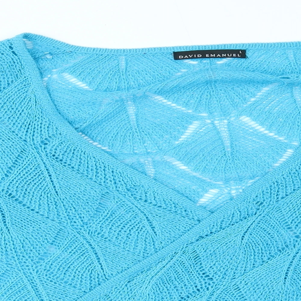 david emanuel Womens Blue   Cardigan Jumper Size L