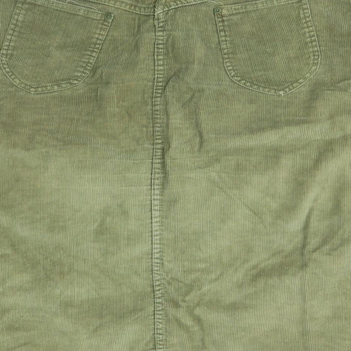 Chords Womens Green  Corduroy A-Line Skirt Size 18