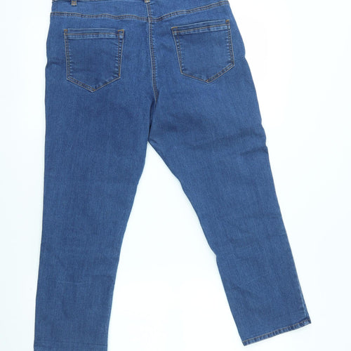 George Womens Blue   Cropped Jeans Size 14 L23 in