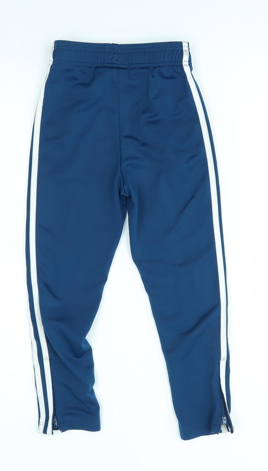 adidas Boys Blue   Sweatpants Trousers Size 5-6 Years