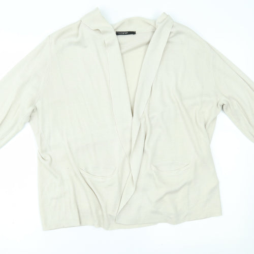 M&S Womens Beige   Cardigan Jumper Size 18