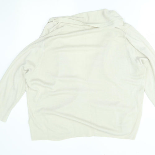 M&S Womens Beige   Cardigan Jumper Size 18