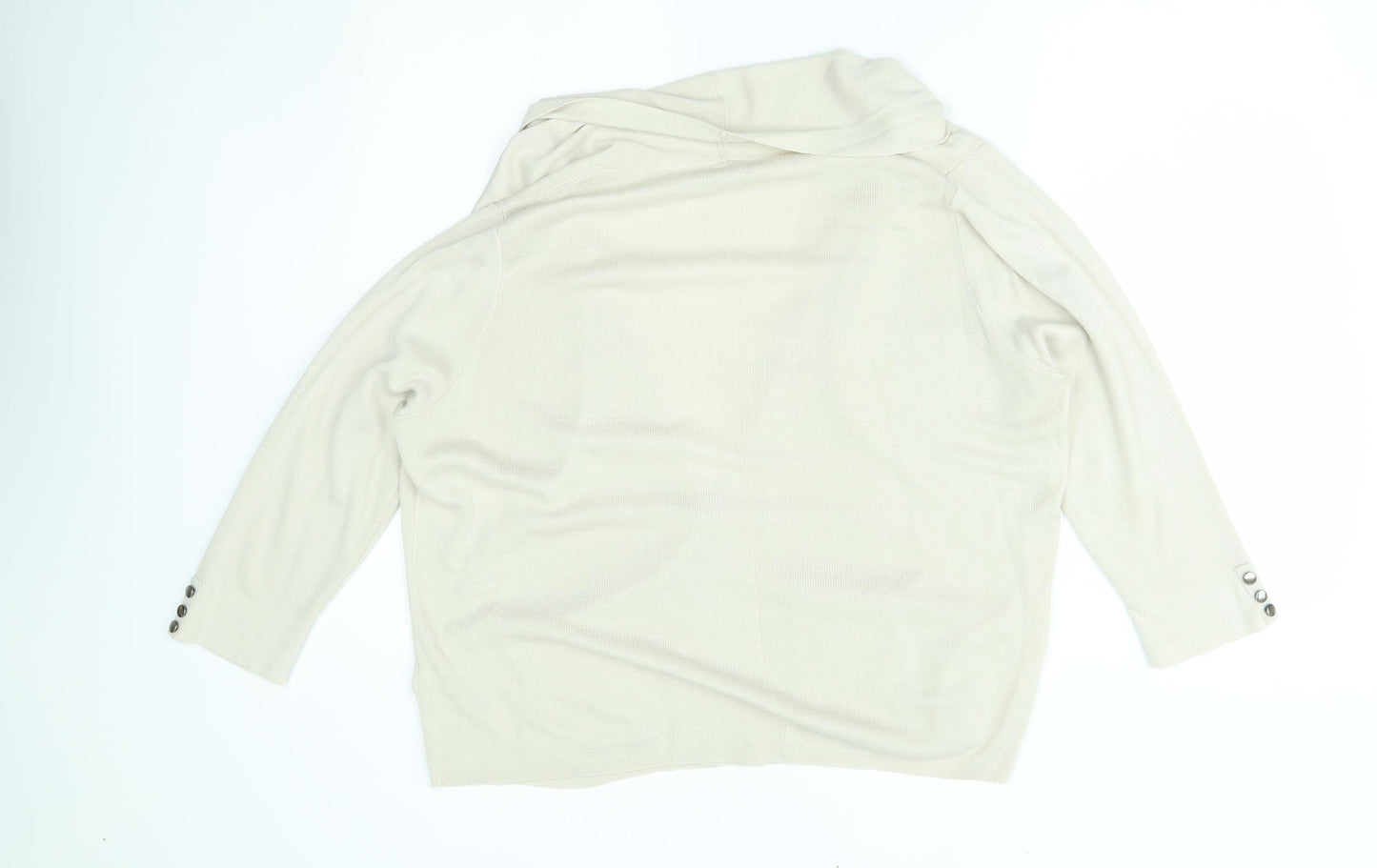 M&S Womens Beige   Cardigan Jumper Size 18