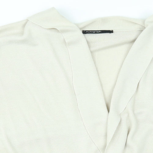 M&S Womens Beige   Cardigan Jumper Size 18