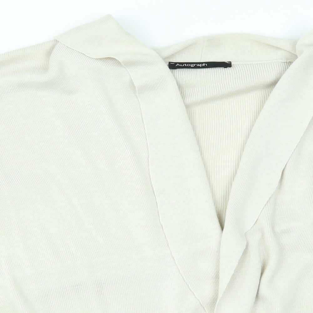 M&S Womens Beige   Cardigan Jumper Size 18