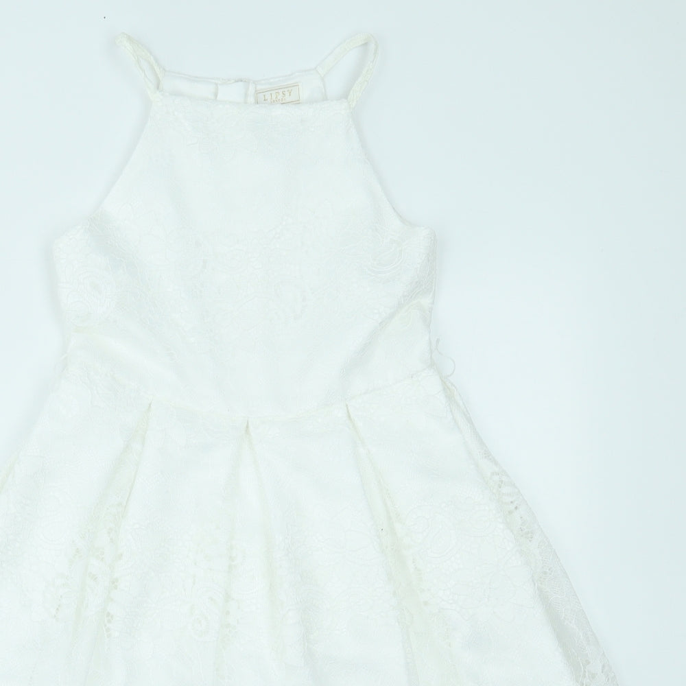 Lipsy Girls White   A-Line  Size 10 Years