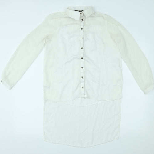 Lipsy london Womens White   Basic Button-Up Size 10
