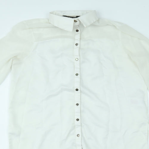 Lipsy london Womens White   Basic Button-Up Size 10