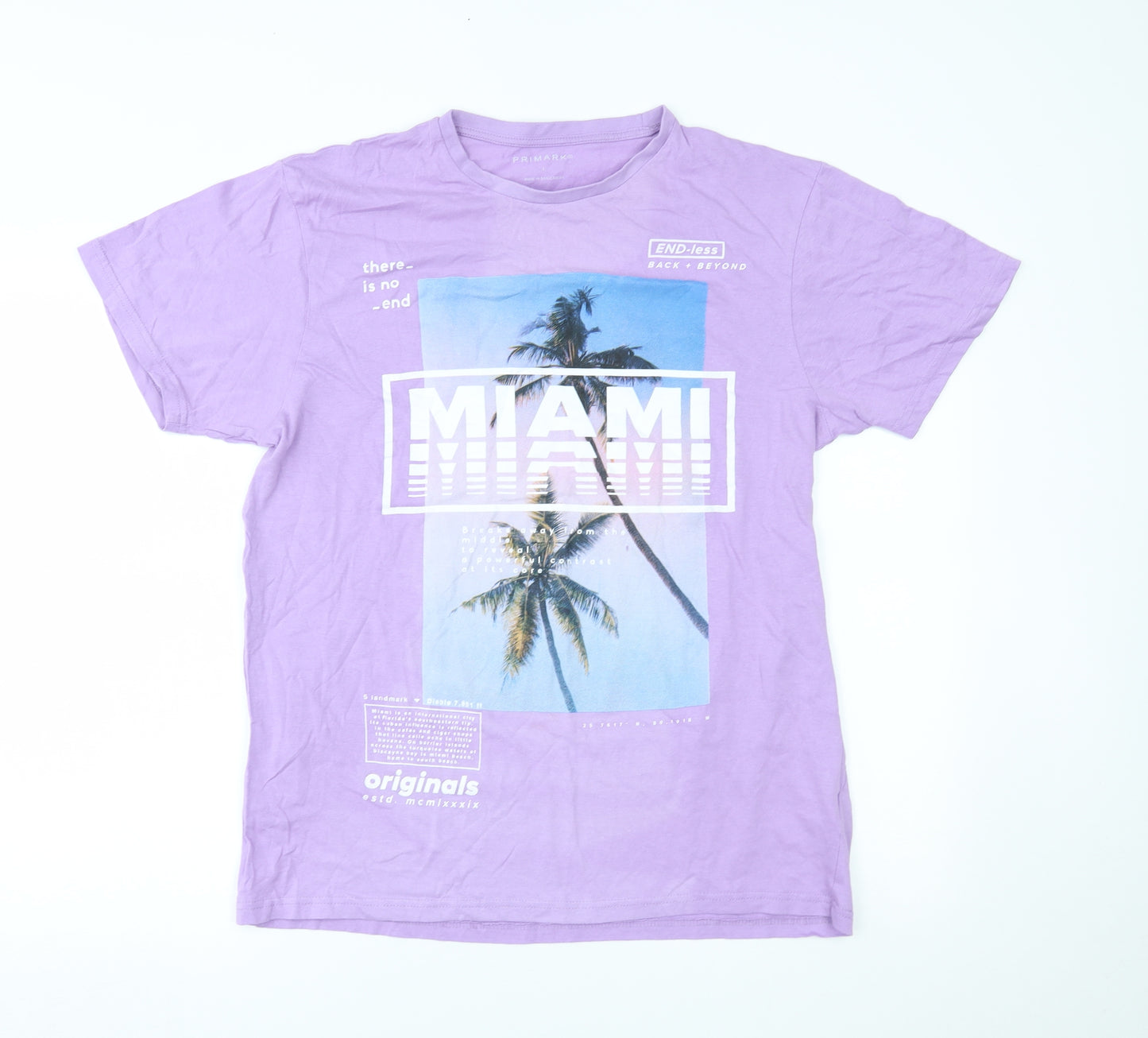 Primark Mens Purple    T-Shirt Size L