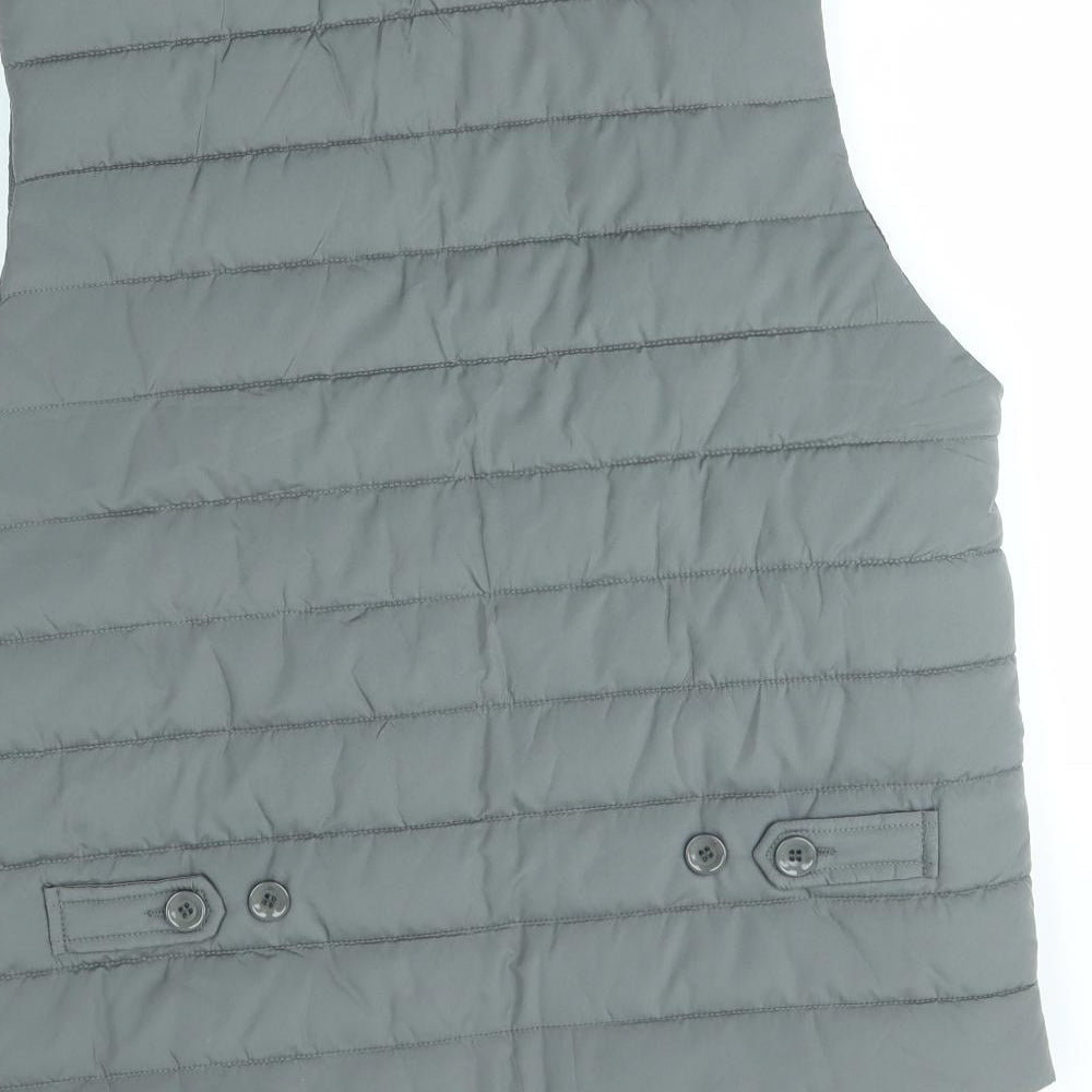 boohooman Mens Grey   Gilet Coat Size L