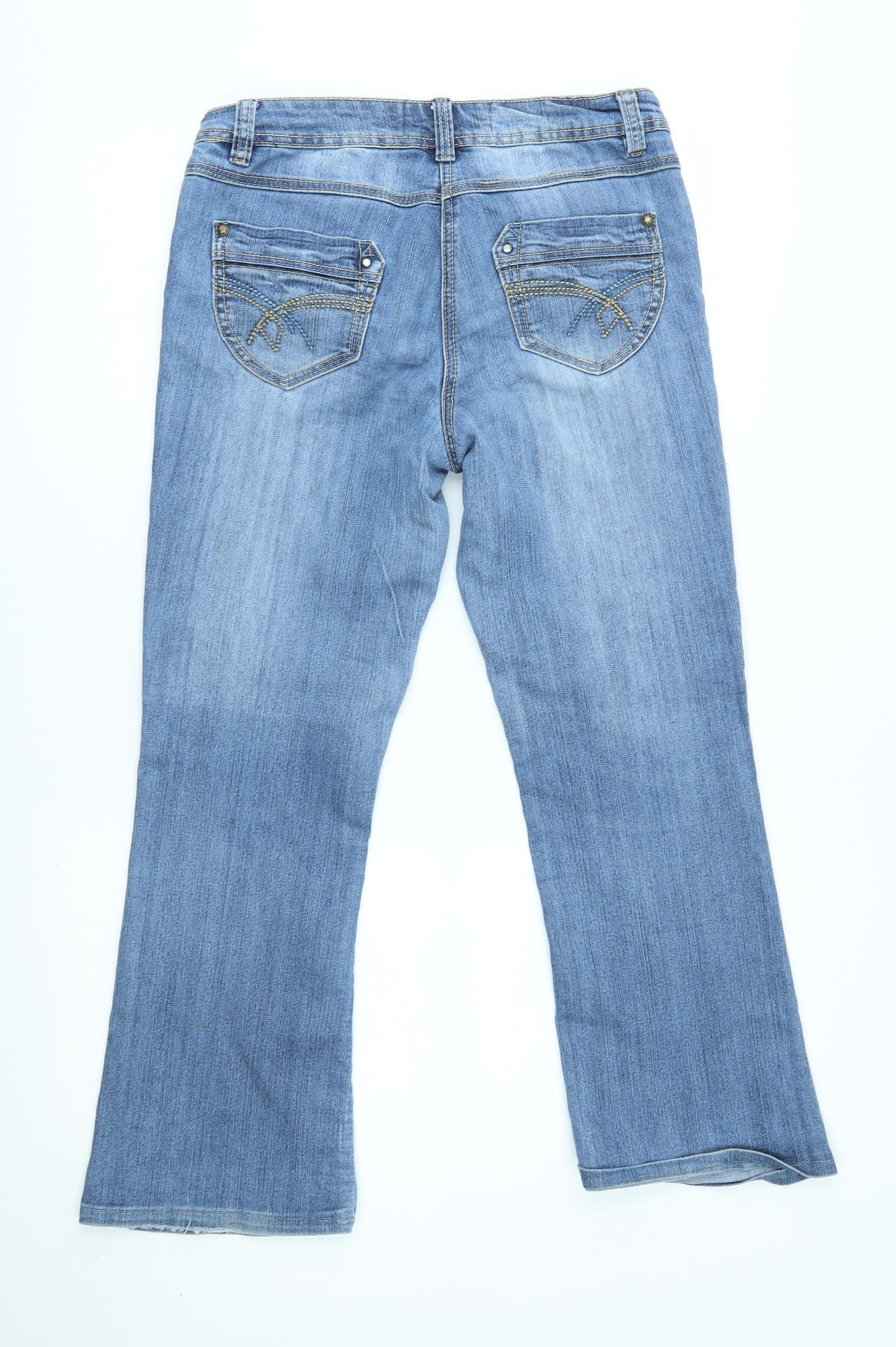 TU Womens Blue   Bootcut Jeans Size 10 L25 in - short leg