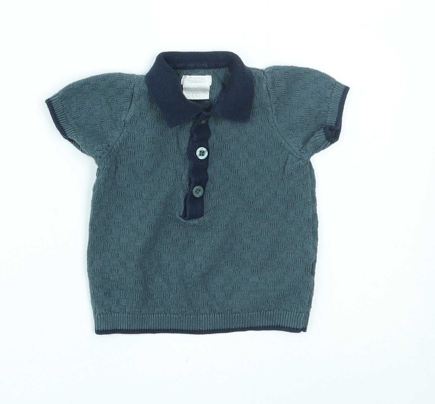 mamas & papas Baby Blue    Polo Size 3-6 Months