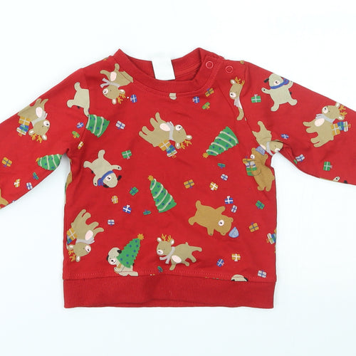 H&M Baby Red   Pullover Jumper Size 3-6 Months  - christmas