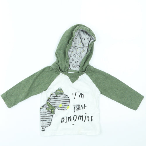 George Baby White   Pullover Jumper Size 3-6 Months  - dinomite