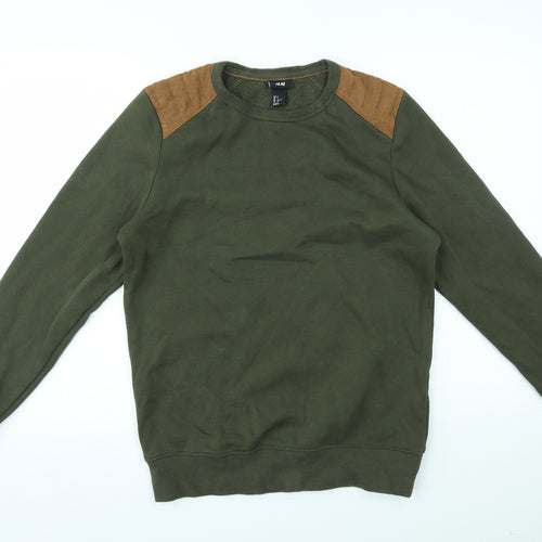 H&M Mens Green   Pullover Jumper Size S