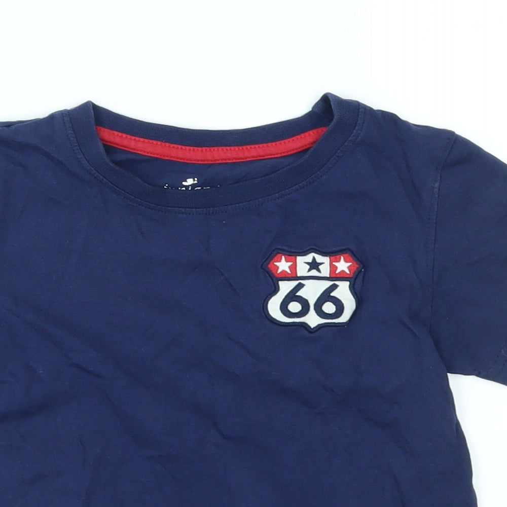 Juniors Boys Blue   Basic T-Shirt Size 4 Years