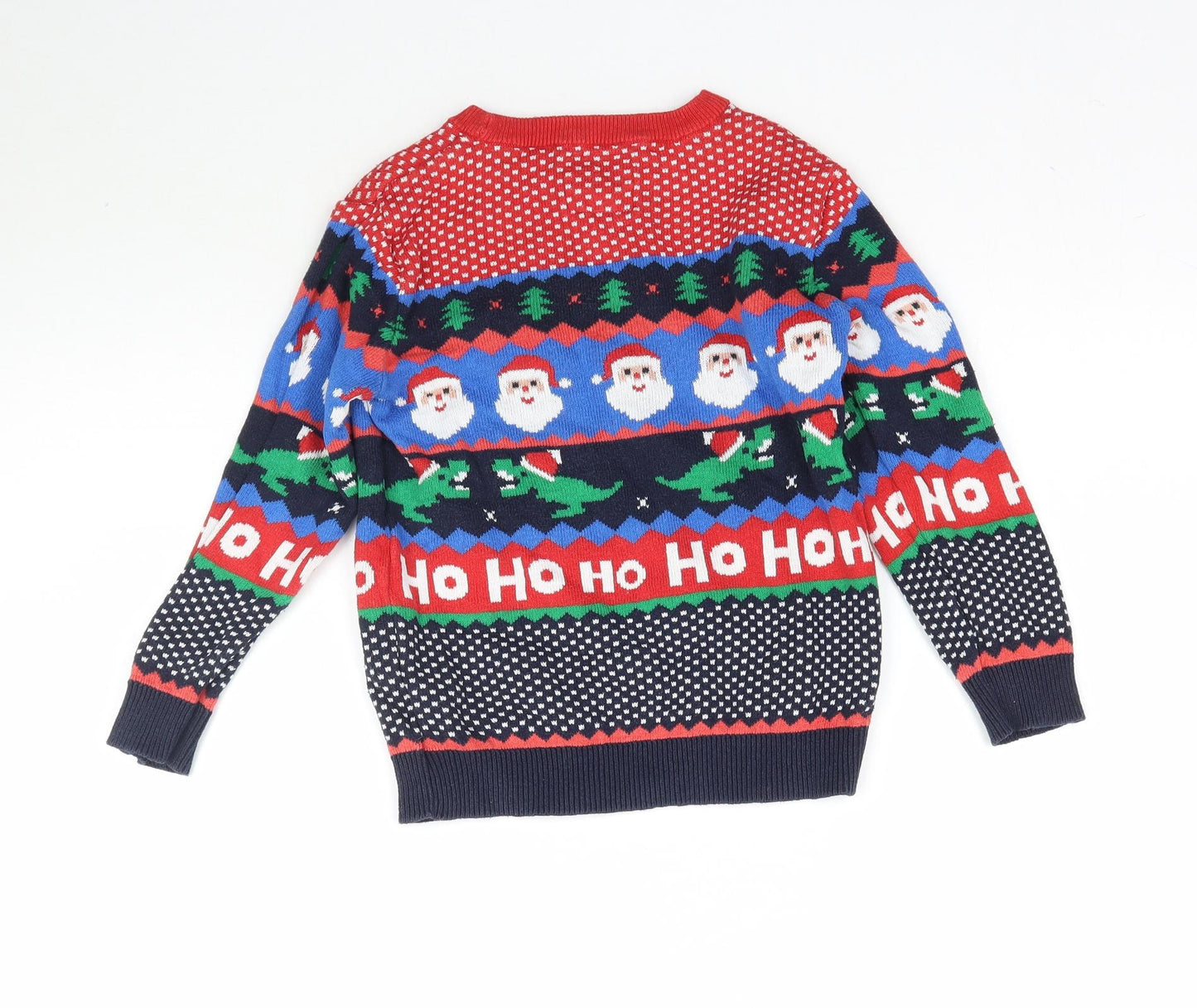 F&F Boys Multicoloured Fair Isle Knit Pullover Jumper Size 5-6 Years  - Christmas