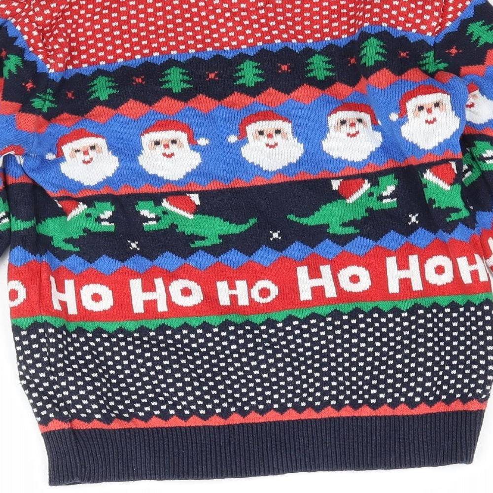F&F Boys Multicoloured Fair Isle Knit Pullover Jumper Size 5-6 Years  - Christmas