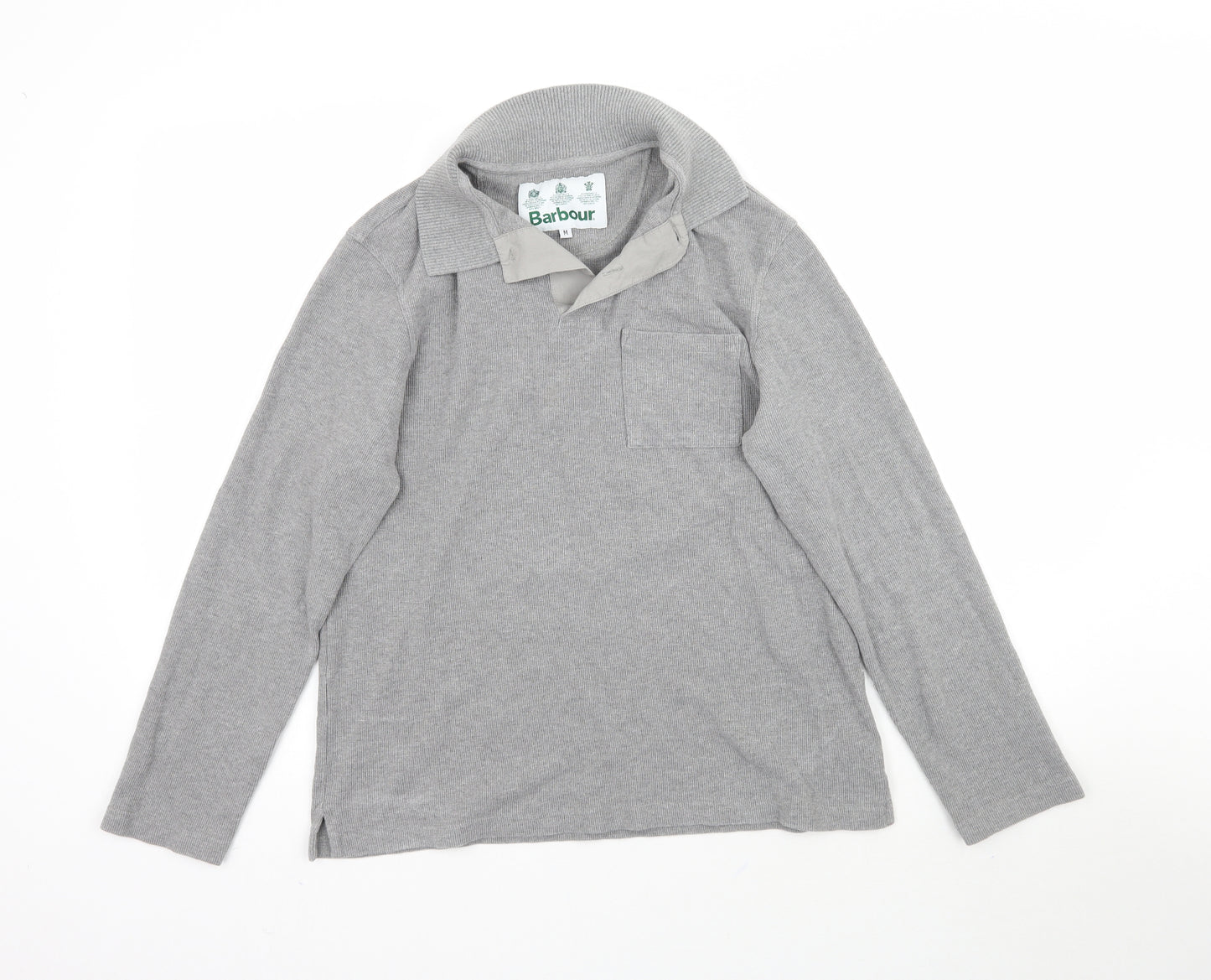 Barbour Mens Grey    Polo Size M