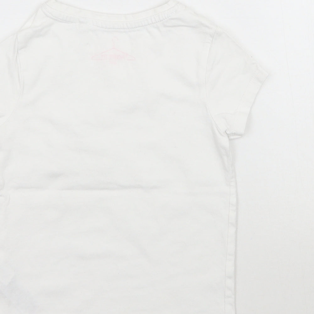 NEXT Girls White   Basic T-Shirt Size 3 Years