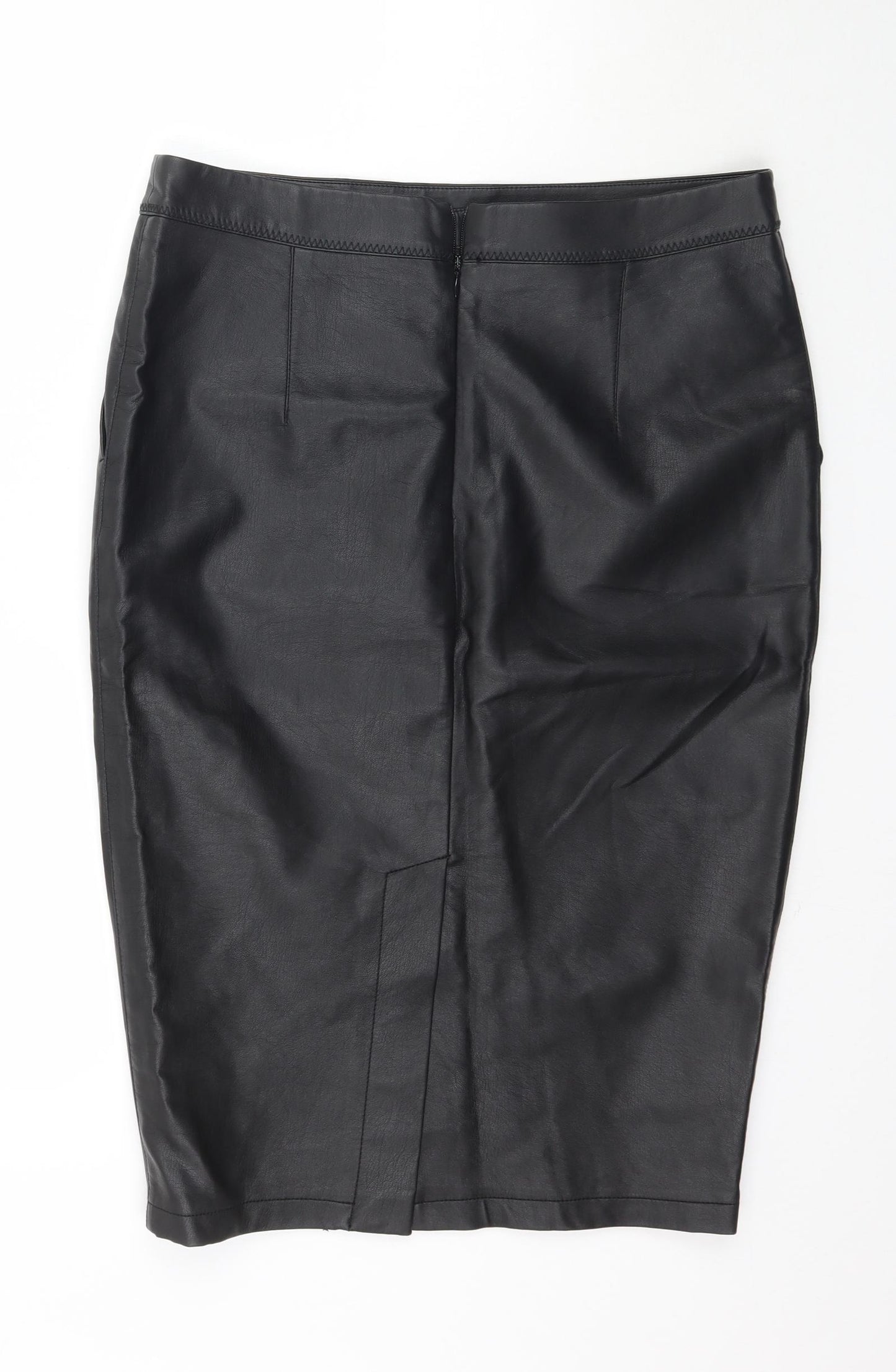 NEXT Womens Black   Straight & Pencil Set Size 12  - Faux Leather