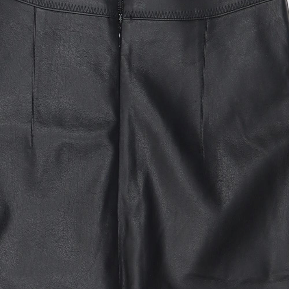 NEXT Womens Black   Straight & Pencil Set Size 12  - Faux Leather