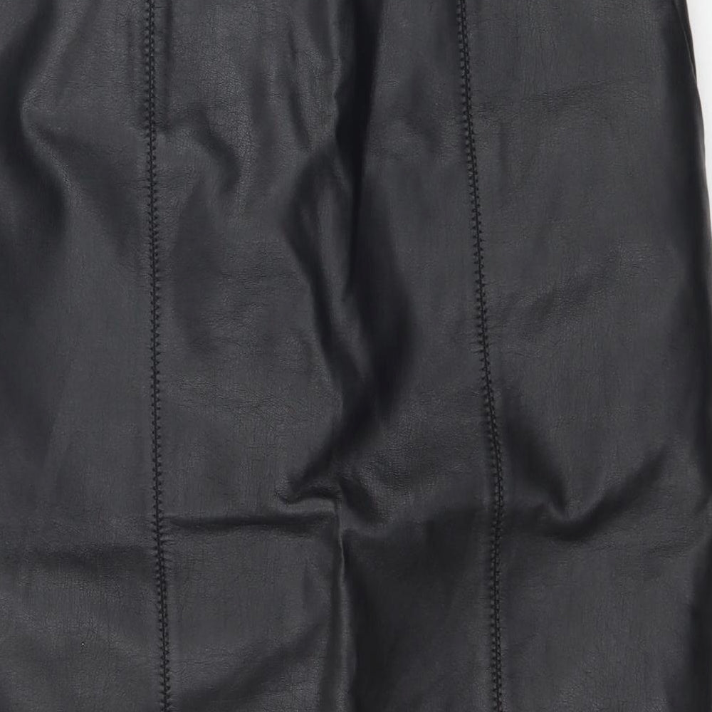 NEXT Womens Black   Straight & Pencil Set Size 12  - Faux Leather