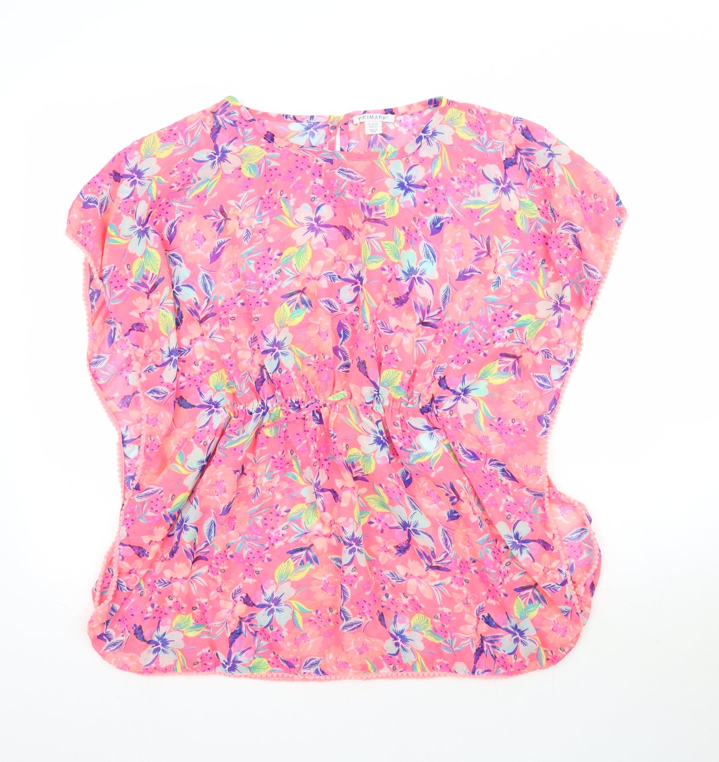 Primark Girls Pink Floral  Basic Blouse Size 12-13 Years
