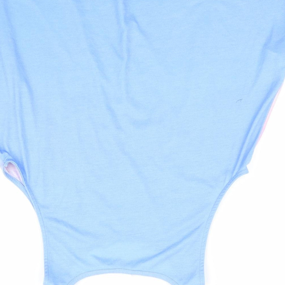 H&M Girls Blue   Basic Tank Size 13-14 Years  - 58  Vacay Mood Beach