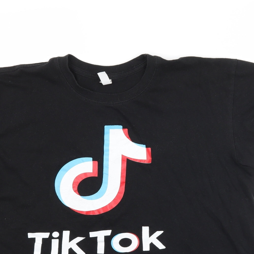 Casual Classics Mens Black    T-Shirt Size M  - Tik Tok