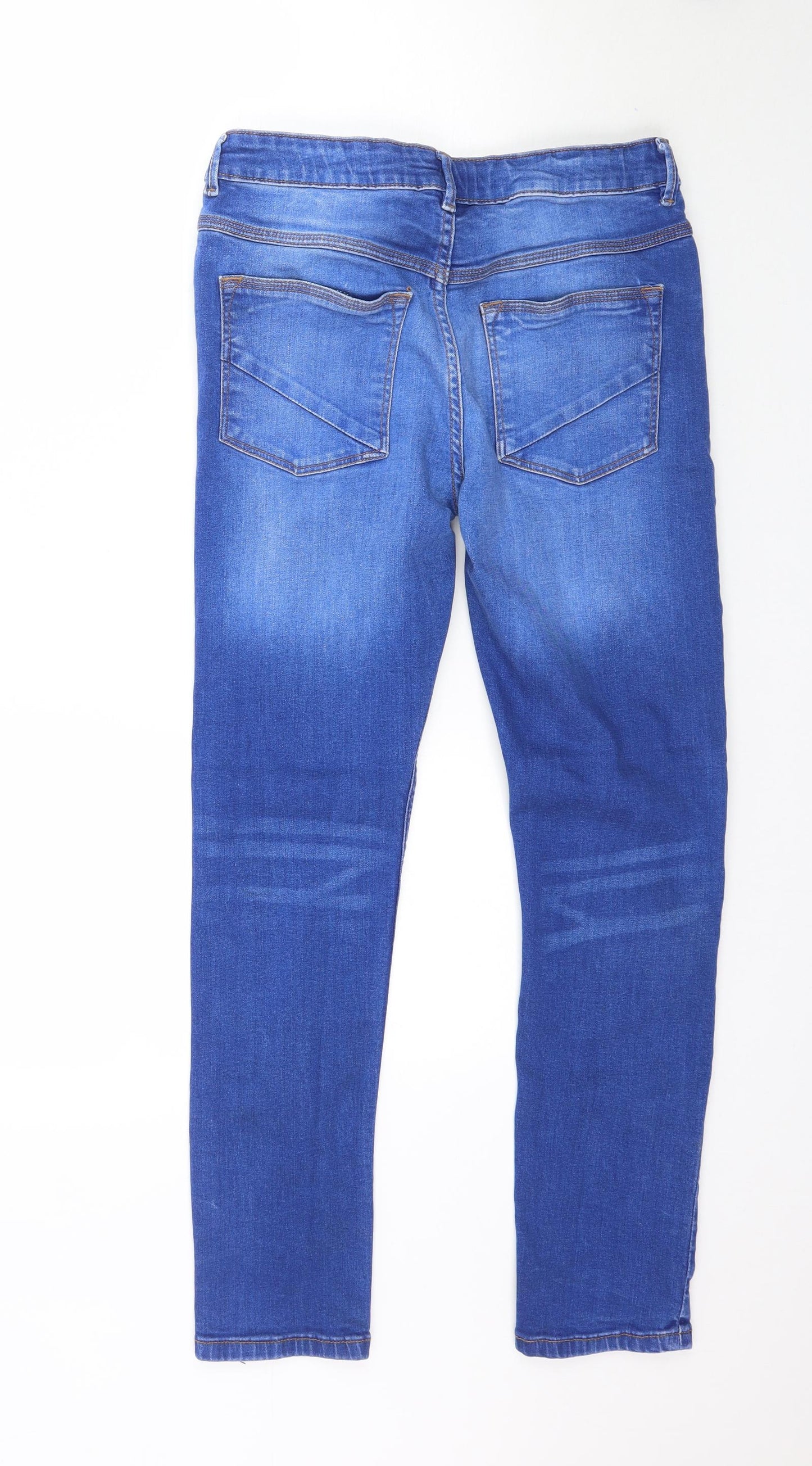 Matalan Girls Blue  Denim Skinny Jeans Size 14 Years - DISTRESSED