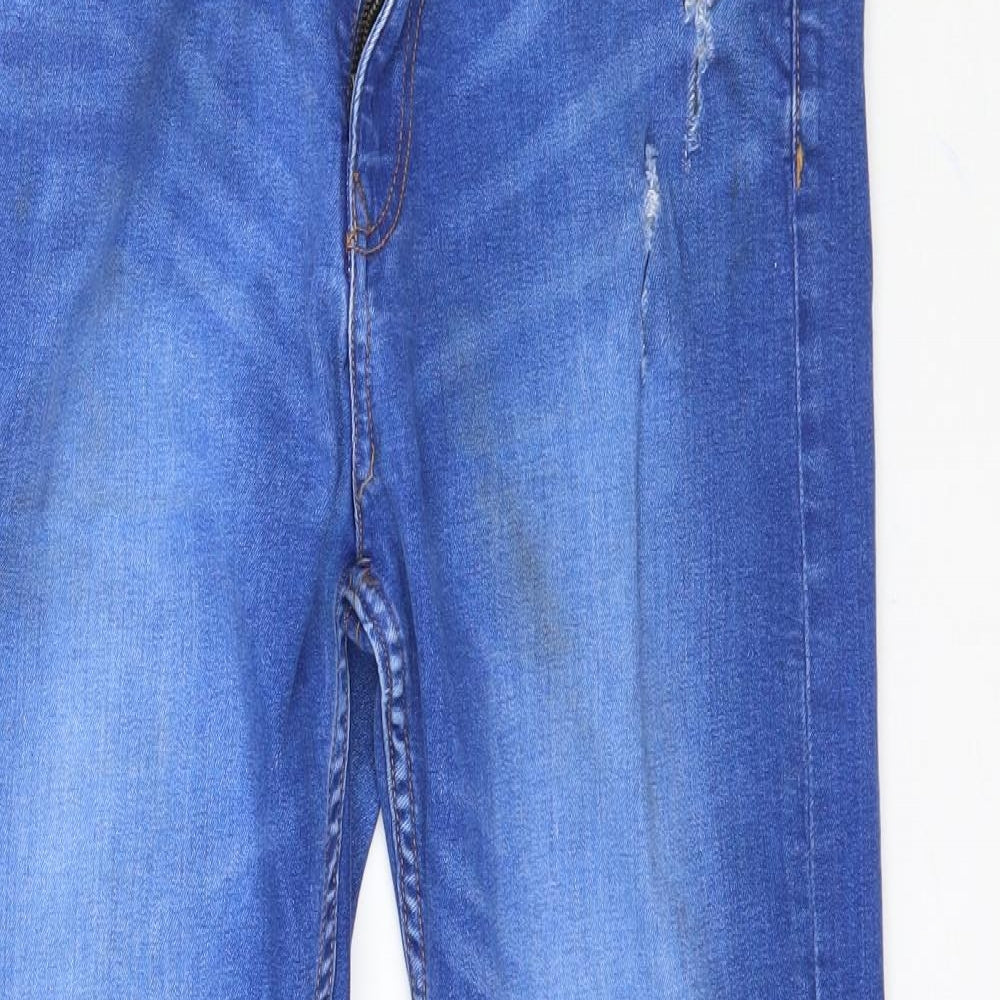 Matalan Girls Blue  Denim Skinny Jeans Size 14 Years - DISTRESSED