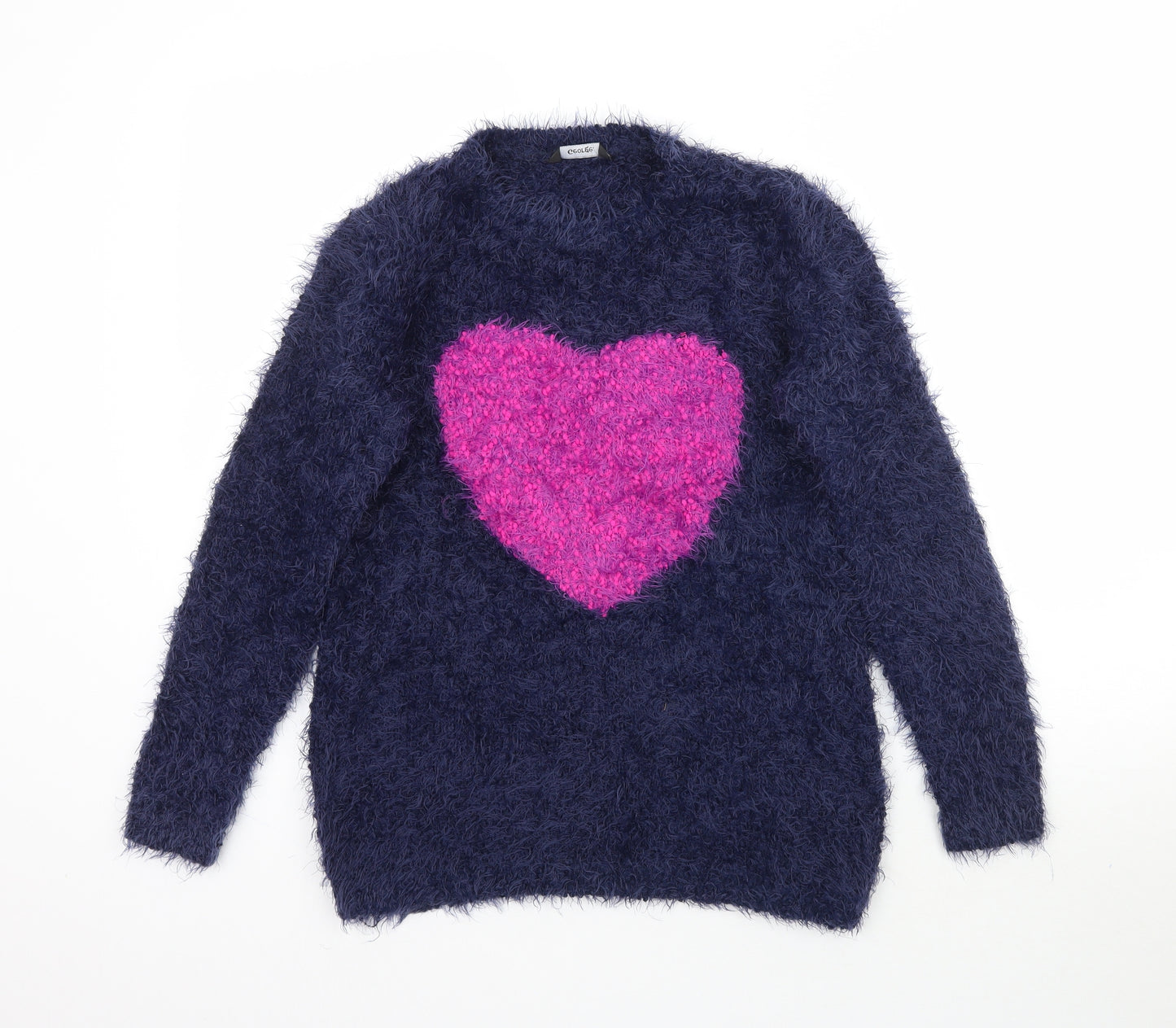 George Girls Blue   Pullover Jumper Size 13-14 Years  - Love Heart