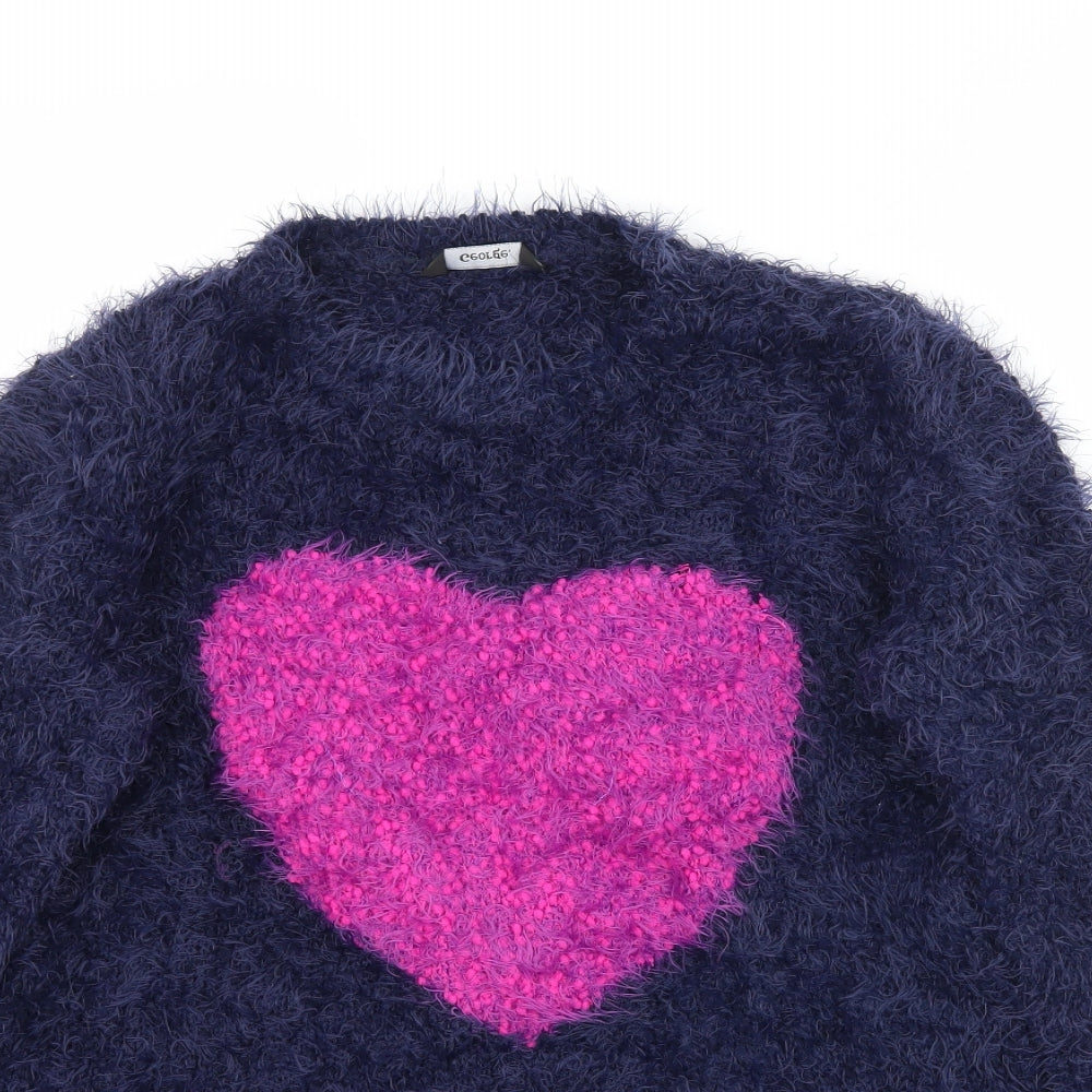 George Girls Blue   Pullover Jumper Size 13-14 Years  - Love Heart