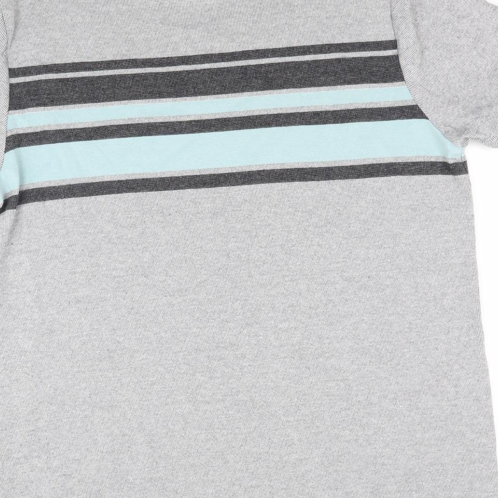 Marks and Spencer Mens Grey Striped   T-Shirt Size XL