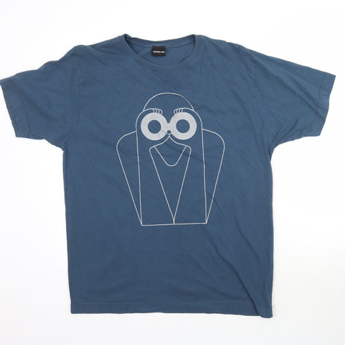 Jean Michel Jarre Mens Blue    T-Shirt Size XL
