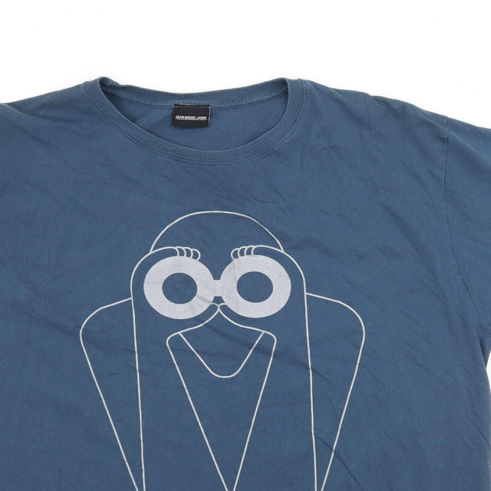 Jean Michel Jarre Mens Blue    T-Shirt Size XL