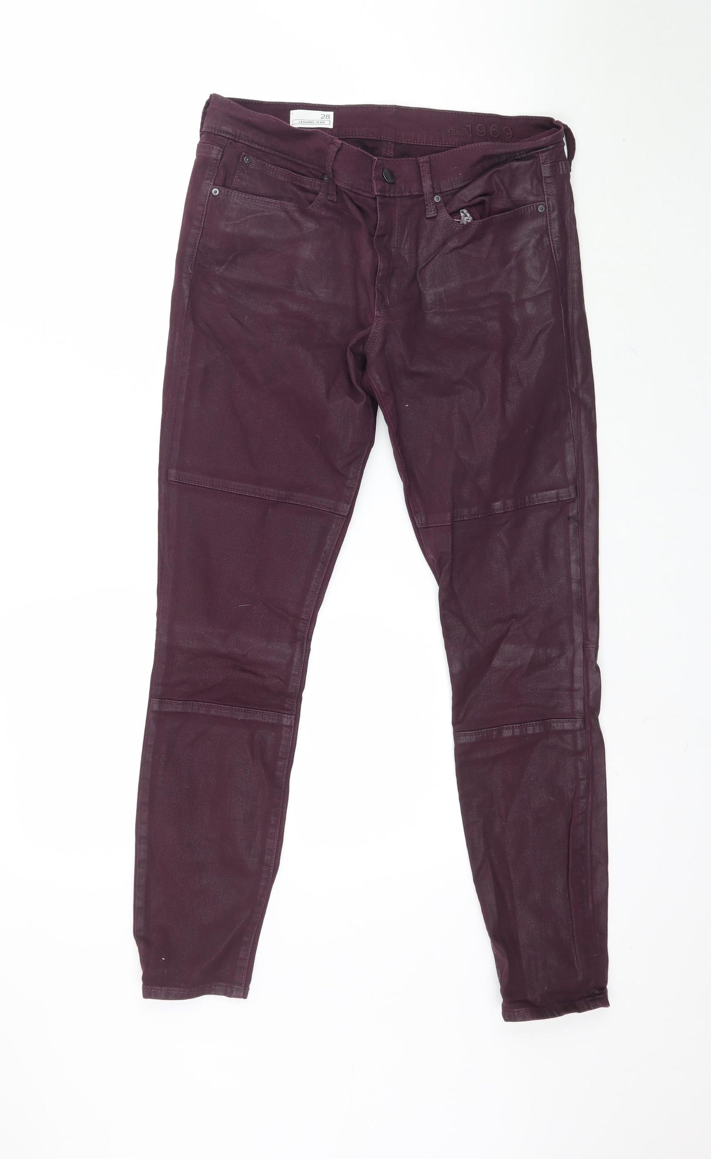 Preworn Womens Purple  Denim Jegging Jeans Size 28 in L29 in