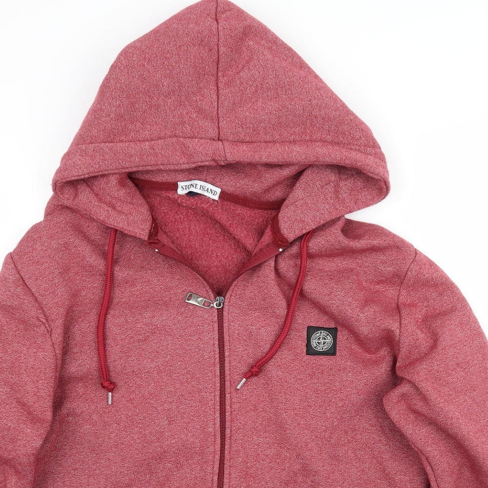 Stone Island Mens Red   Full Zip Hoodie Size 3XL