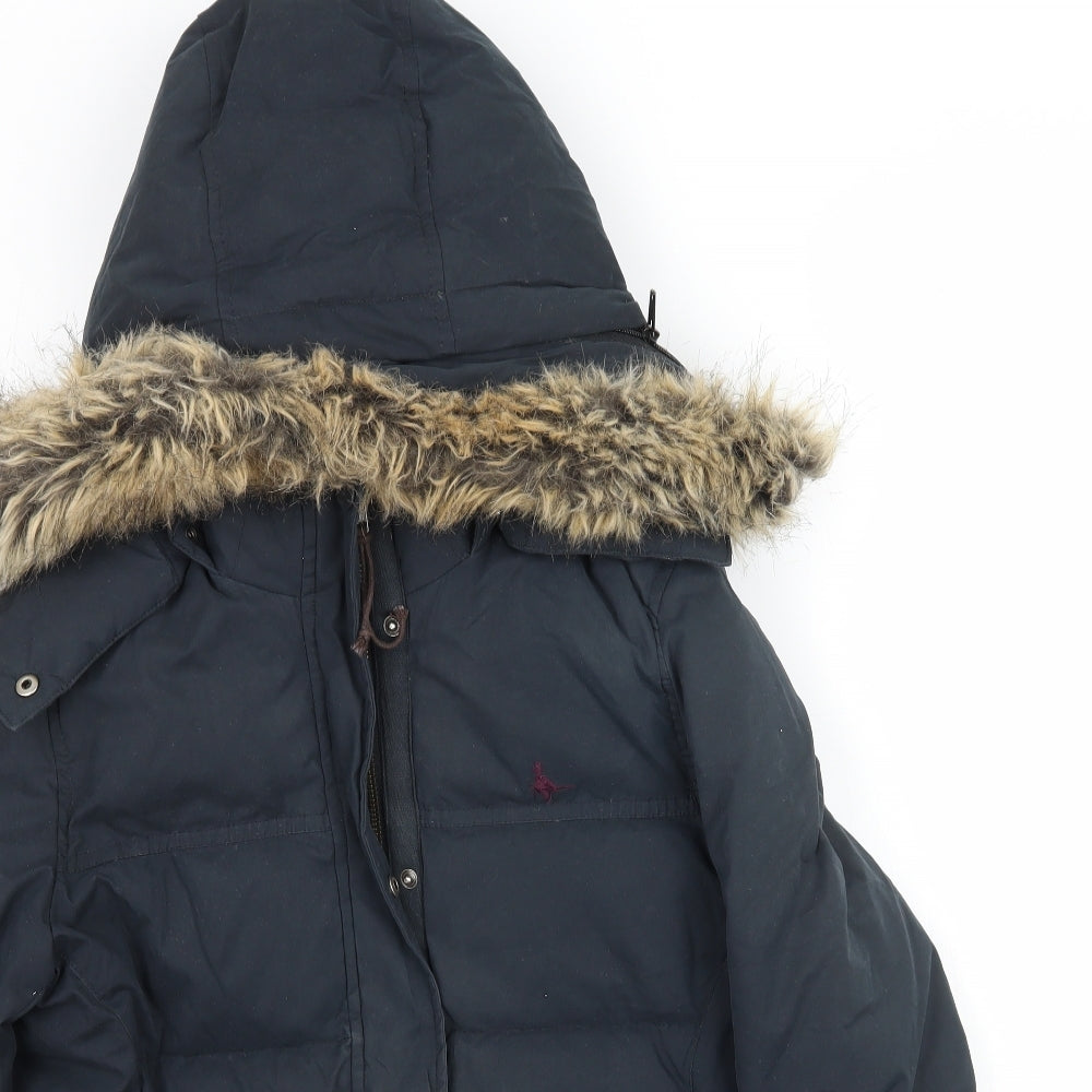 Jack Wills Womens Blue   Puffer Jacket Coat Size 10