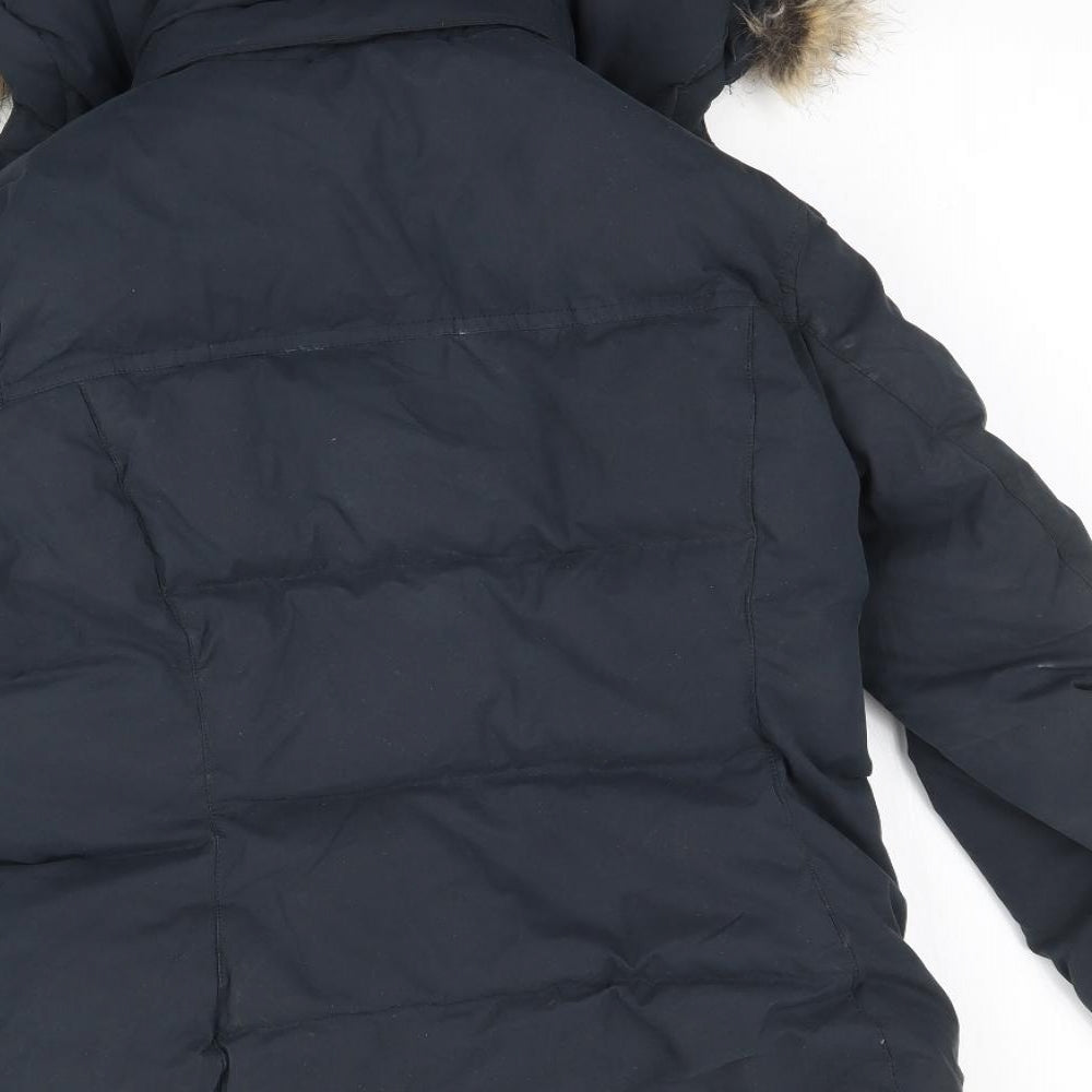 Jack Wills Womens Blue   Puffer Jacket Coat Size 10